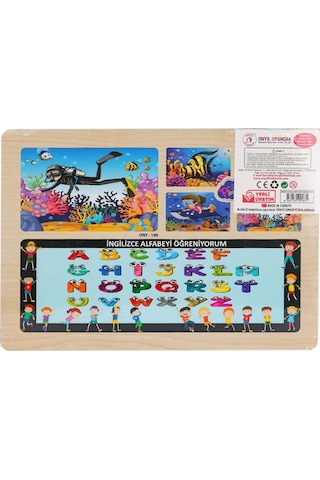 Ony-187-188-189-190 Ahşap Eğitici Puzzle Denizde Yaşam