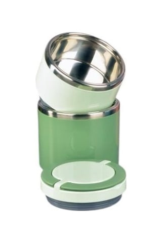 Tohana Kulplu Çelik Sefer Tası - Yemek Termosu Saklama Kabı 2 Katlı Yeşil 930 Ml. Yeşil
