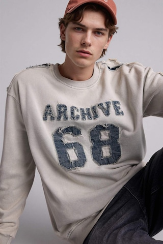 Defacto Boxy Fıt Bisiklet Yaka Sweatshirt H6268ax26spgr368 Gri-gr368