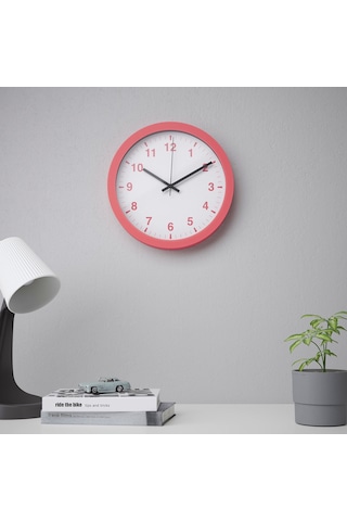 Ikea Tjalla Duvar Saati 28 X 4 Cm Pembe