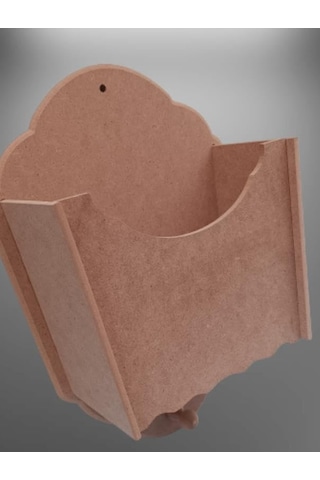 Hobi 90055 Dekoratif Gazetelik Kutu Model Ahşap Ham Mdf El Yapım