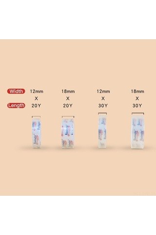 Novahub Şeffaf Yapışkanlı Bant Seti - 8 Adet 18mm X 20y Güçlü El İle Yırtılabilir Ofis/ev Kullanımı