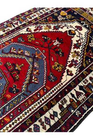El Dokuma Sıfır Yahyalı Seccade 94x160 Kırmızı Kök Boya Namazlık