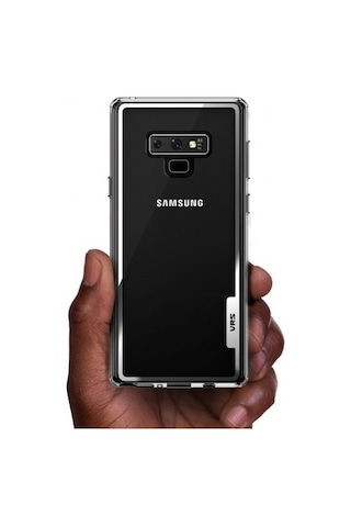 Vrs Design Galaxy Note 9 İle Uyumlu Crystal Chrome Kılıf Clear