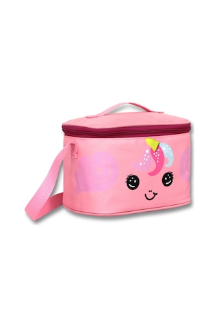 Cennec Kız Çocuk Isı Yalıtımlı Sevimli Unicorn Desenli Pembe Okul Beslenme Çantası - 6043 Pembe - Bordo