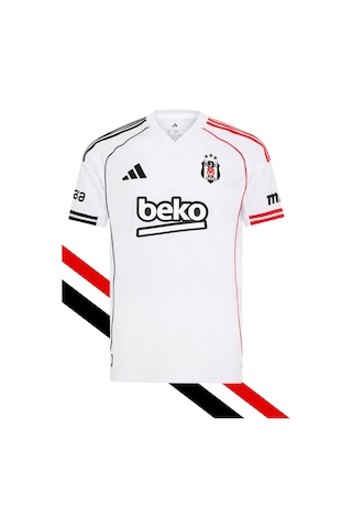 Lisanslı Adidas Beşiktaş Forma 25-26 Sezon Beyaz Forma Lazer Kutu Beyaz Lzr
