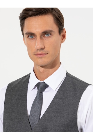 Cacharel Gri Slim Fit Yelek