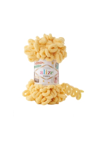 Alize 5 Adet Puffy El Örgü Ipliği 5'li Paket - 100 Gr. 9 Mt. Parmak Örgü Ipi - Şevval Tuhafiye 509 Limon