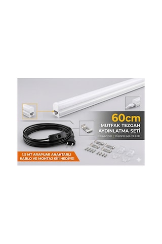 60 Cm Mutfak Tezgah Aydınlatması Anahtarlı Kablolu Set,led İnce Lineer Aydınlatma Beyaz 60 Cm Mutfak Tezgah Aydınlatması Anahtarlı Kablolu Set,led İnce Lineer Aydınlatma Beyaz
