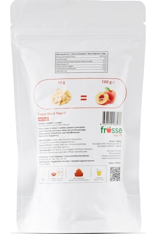 Freeze Dry Kurutulmuş Şeftali 15 G