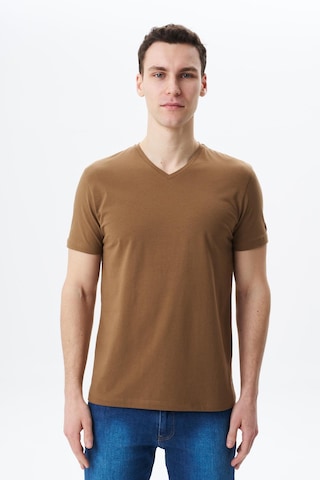 AR-MA Arma Erkek Regular Fit Basic Süprem V Yaka Tişört Y29364453102 Kahverengi