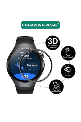 Forzacase Huawei Watch 5 46mm İle Uyumlu Çerçeveli Tam Kaplayan 3d Pet Ekran Koruyucu Film - Fc016