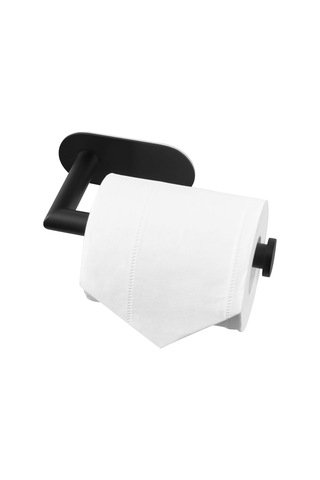 Mat Siyah Tuvalet Kağıdı Tutucusu Delme Gerektirmez Diğer