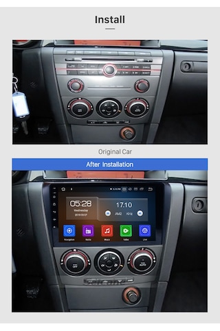 Mazda 3 2006-2012 Multimedya Navigasyon Usb Kamera Carplayer 6 Ram