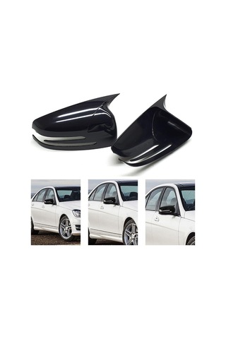 Mercedes C Serisi W204 Batman Ayna Kapağı Piano Black 2007-2013