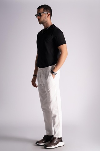 Slim Fit Jogger Bel Pantolon Ekru Ekru