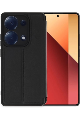 Gld-spt- Newface Xiaomi Redmi Note 13 Pro 4g Kılıf Flip Cover - Siyah