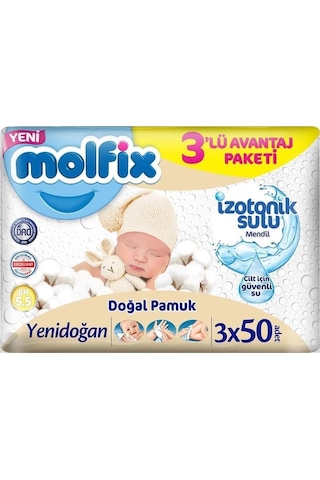 Molfix Bebek Bezi Beden:1 2-5kg Yeni Doğan Ekonomik 164 Adet