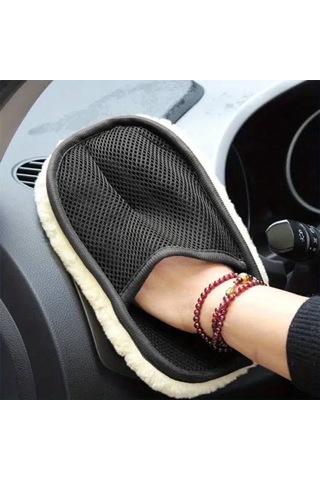 Magicool Mikrofiber Yün Araba Yıkama Eldiveni - Çizmez Ve Yüksek Emici