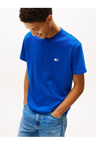 Tjm Reg Badge Tee Ext Erkek Mavi T-shirt - Dm0dm20322 Mavi