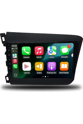 Caros Honda Civic Fb7 2012-2015 Uyumlu Android Multimedya 4gb Ram 32gb Hafıza 9"