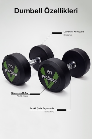 Proforce Dambıl Ağırlık 20 Kg Tek Adet