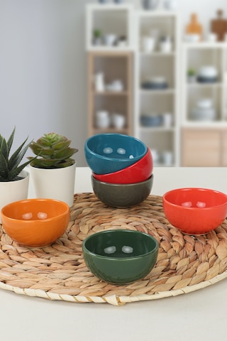 Keramika Rainbow Bulut Çerezlik Sosluk 8 CM 6 Adet 113 617