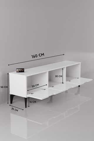 Storeşahin Royal Tv Sehpası Suntalam Beyaz 160x35 Shn0720