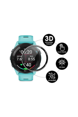 Garmin Forerunner 245/245 Müzik İçin 2 Adet Enkay 3d Tam Kapsama Yumuşak Pc Kenar Pmma Hd Ekran Koruyucu Film