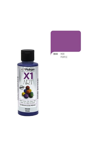 Polisan X1Art Multisurface Hobi Boyası 120Ml - 0044  Mor