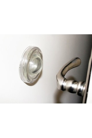 Yapışkanlı Duvar Koruma Stoperi Şeffaf Silikonlu Kapı Kolu Tamponu - 2 Adet