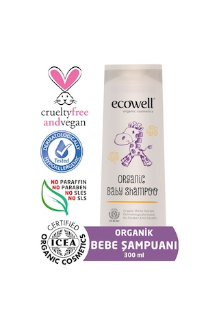 Ecowell Organik Bebek Şampuanı 300 ML