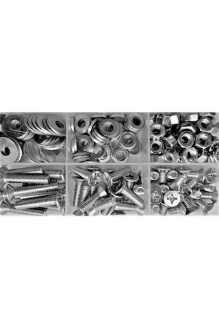 Krasimall M6 Gizli Başlı Vida, M6 Somun, M6 Pul Seti 144337217 Diğer