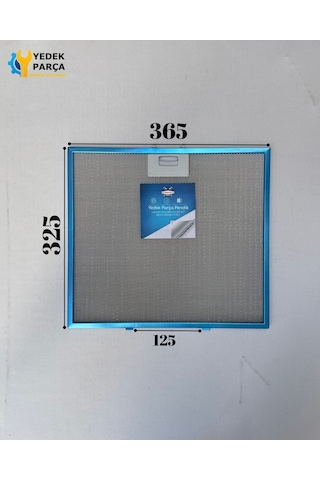 Simfer Uyumlu Davlumbaz 36,5x32,5 Cm Arka Ara 12,5 Aspiratör Filtresi