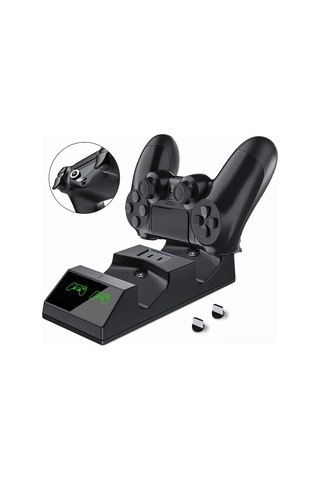 Geeroyoo Ps4 Kontrol Şarj İstasyonu: Hızlı Kablosuz Şarj, Mikro Usb Bağlantı, Led Göstergeli, Güvenli Ve Kaymaz Tasarım