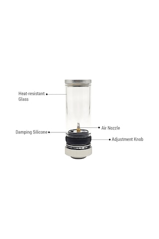 Geeksen Taşra Feneri Gazlı Alevli Lamba Kafası - Taşra, Kamp, Piknik İçin Taşınabilir, Verimli Yakıt Regülasyonu, Beyaz Beyaz