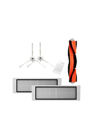 Vkemall Xiaomi 1/1s Roborock S/t Serisi İçin Süpürge Aksesuar Seti - 2 Yan Fırça, 2 Hepa Filtre, 1 Ana Fırça Ve 1 Temizlik Aracı İle Etkili Temizlik