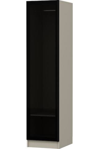 Minar Kale 1 Kapaklı Dolap Cam Kapak 190cm - Kumtaşı/füme - Raflı Kumtaşı