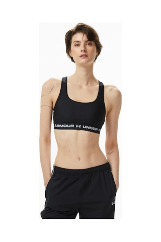 Under Armour Crossback Mid Kadın Siyah Antrenman Bra 1361034 Siyah