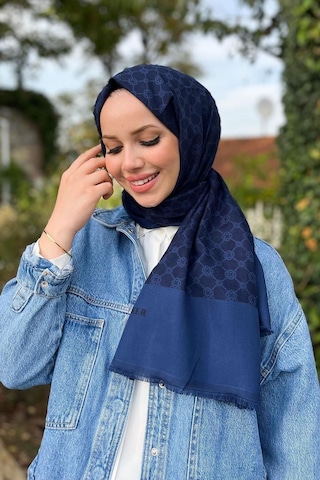Aker Elegance Monogram Şal - 1090100-921 - Lacivert