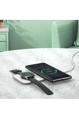 Rock W32 Taşınabilir 2 In 1 Kablosuz Şarj Standı