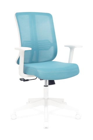 Zeon Büro Ofis Sistemleri // Comfort Cool Mint Ofis Çalışma Koltuğu Beyaz - Mavi