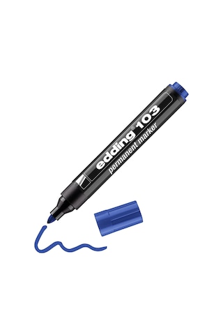 Edding 103 Kalıcı İşaretleyici Marker Mavi Kalem 10 Adet