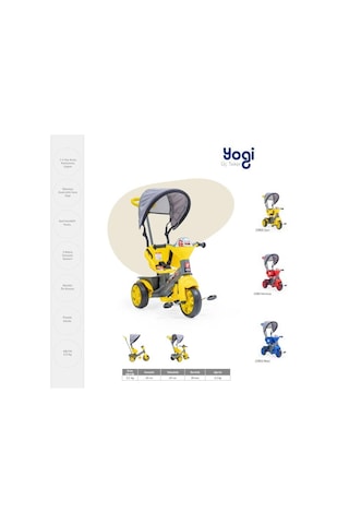 Baby2go 2285 Yogi Tenteli Bisiklet Üç Teker Bisiklet Ebeyn Ko Kırmızı
