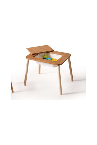 Montessori Hazneli Aktvite Masası Ahşap