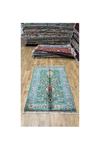El Dokuma Afghan Halısı Yeşil