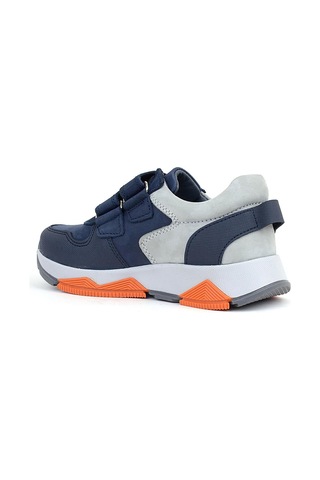 Rakerplus Hakiki Deri Lacivert Gri Çocuk Sneakers Spor Ayakkabı Lacivert