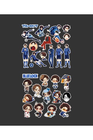 Bluelock- Kenyu Yukimiya -parlak Kağıt -2li Sticker Set-telefon Süsleme Blue Lock -futbol Sticker Turuncu