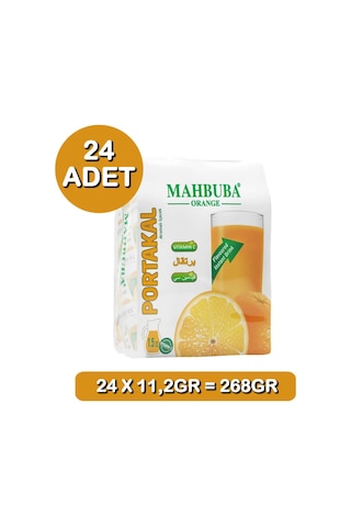 Mahbuba Portakal Aromalı Soğuk Toz İçecek 24x11.2gr 11.2 G
