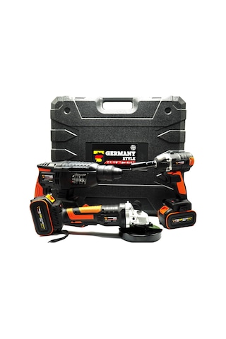 Germany Style Grm99880vfx 3'lü Set 2-26 Şarjlı Kırıcı Şarjlı Taşlama